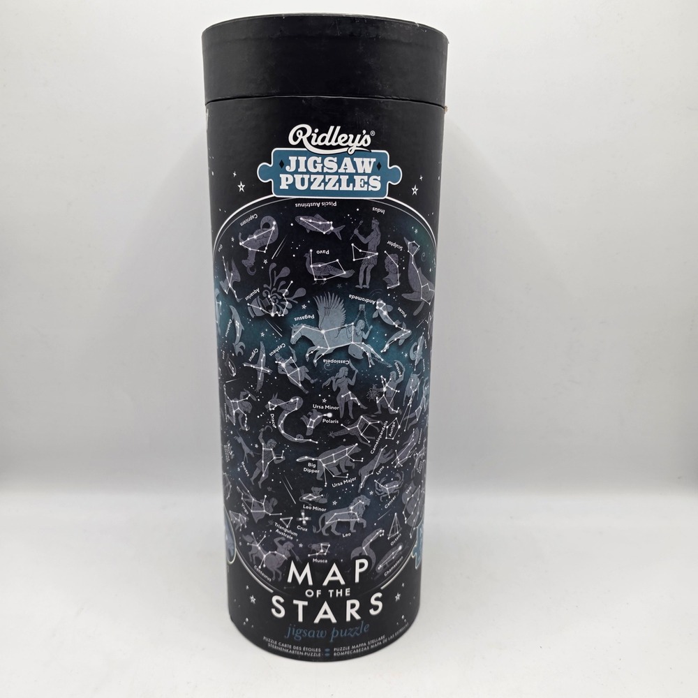 Ridley's Map of the Stars Jigsaw Puzzle Black‎ Constellation Round 1000pc